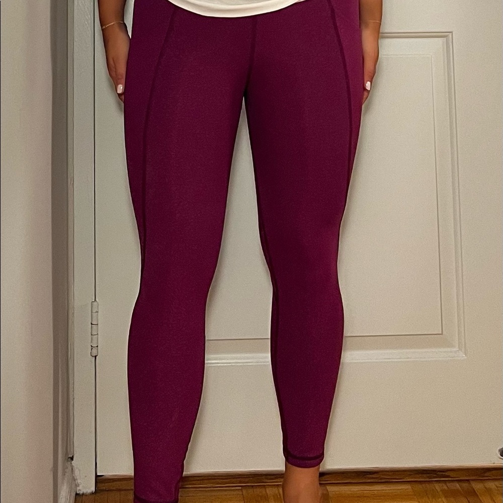 Lululemon Leggings, Maroon/Dark Pink